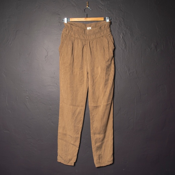 Wilfred Casbah Paperbag Jogger Pants Tan Sz 2 - Picture 1 of 6